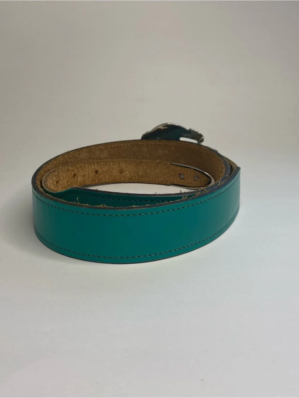 Chambers Teal Leather Western belt Size S/M South west